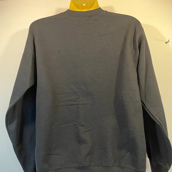 Gildan Men's Black Fleece Maple Leaf Crewneck Sweatshirt – Size Small - NWT - Picture 4 of 5